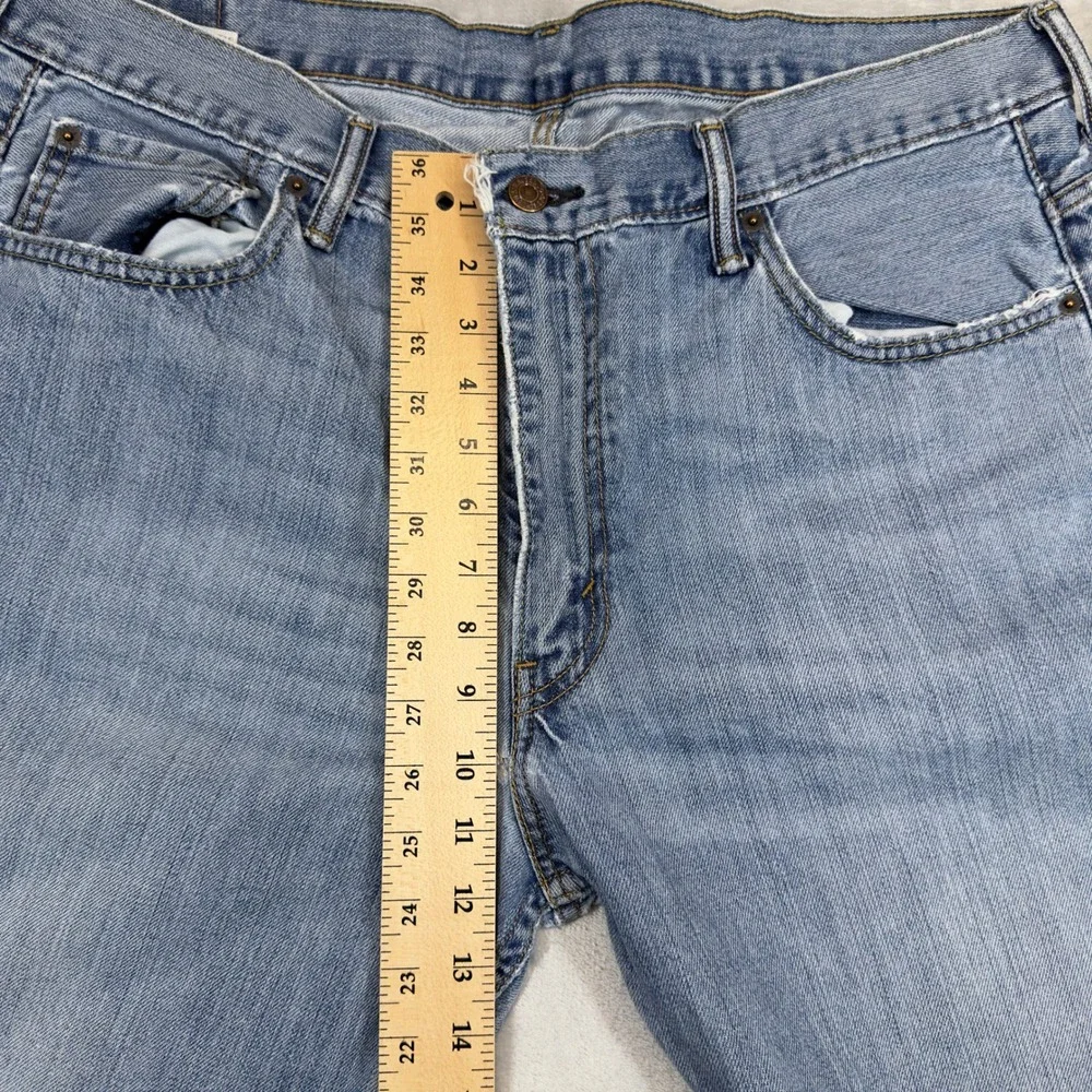 Levi's 569 Loose Straight Jeans 36x34 Light Wash Heavily Distressed‎ Faded